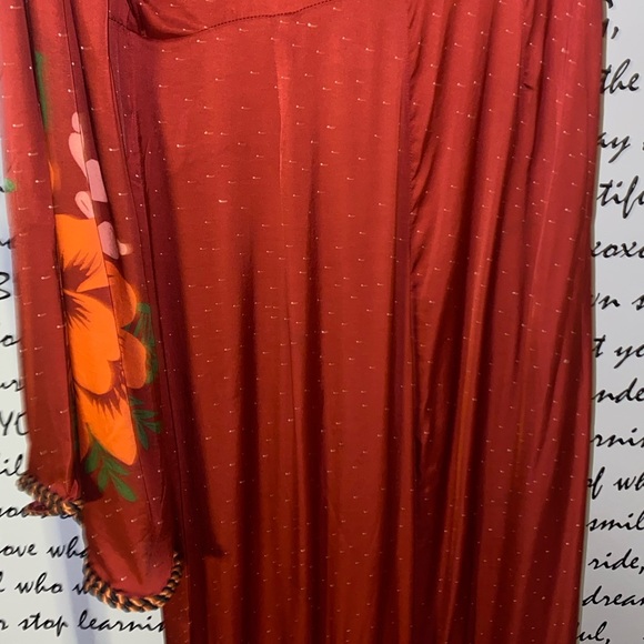 FARM RIO X ANTHROPOLOGIE ONE-SHOULDER PRINTED SATIN JUMPSUIT - Picture 12 of 14